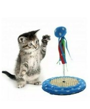 Cat Punch Ball Toy With Scratching Base Interactive Plush Ball - USA SELLER - £12.53 GBP