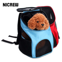 Dog Carrier Bag Portable Double Shoulder Travel Pet Dogs Backpack Outdoor Cat Pu - £17.92 GBP+