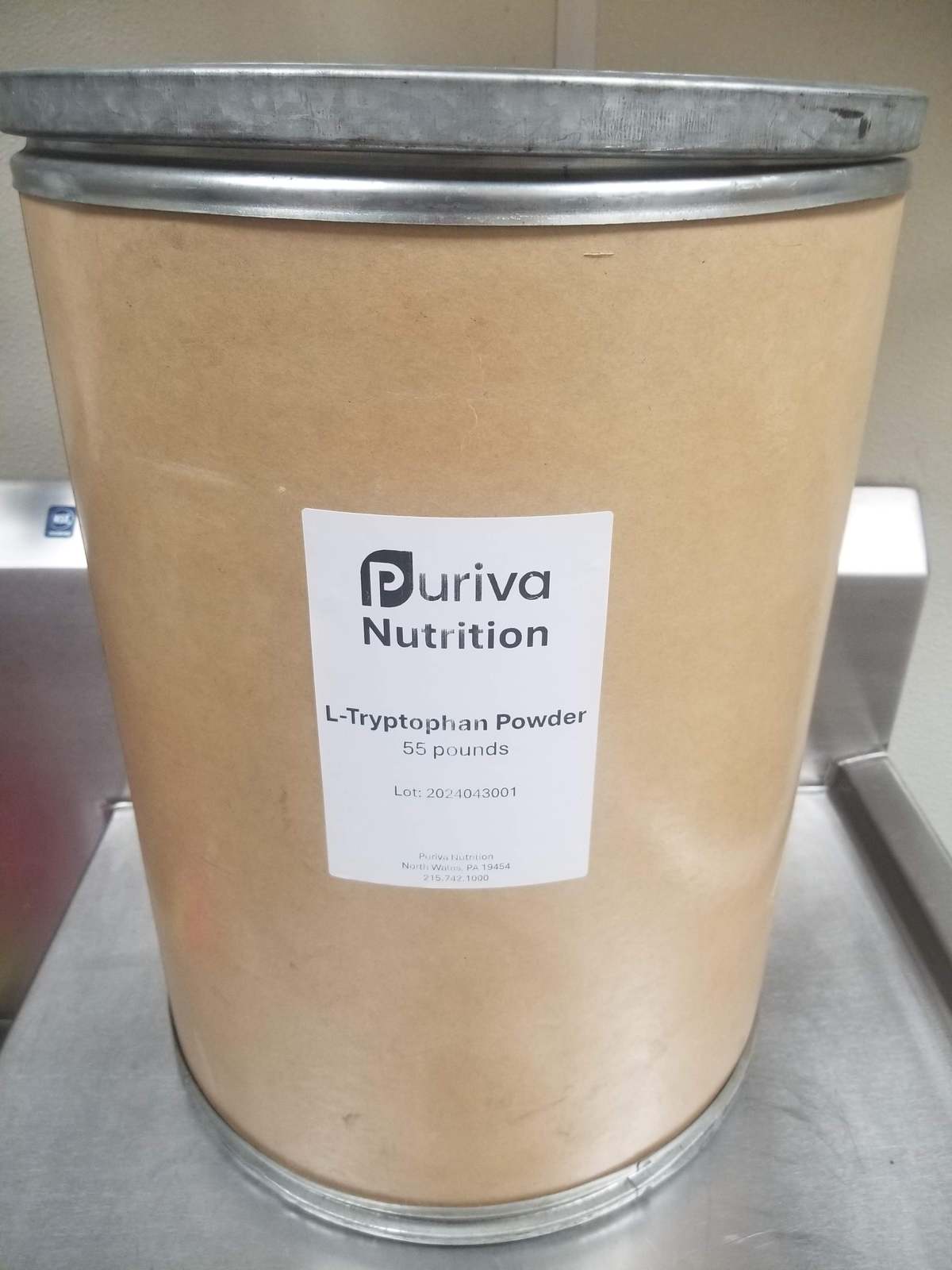 L-Tryptophan powder, 55 pounds, by Puriva Nutrition - Dietary Supplements