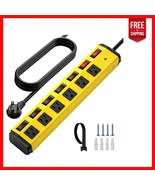 Heavy Duty Metal Power Strip with 6 Individual Switches &amp; 15AMP Rating, ... - $70.23 CAD