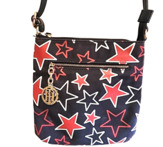 NEW Tommy Hilfiger Navy Blue Crossbody Bag Purse Star Theme - £17.80 GBP