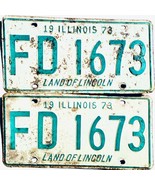1973 United States Illinois Lincoln Passenger License Plate FD 1673 - $24.27 CAD