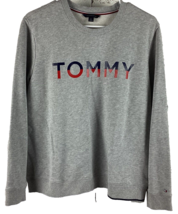Tommy Hilfiger Sweatshirt Women&#39;s Size Large Gray Spellout Long Sleeve Pull Over - £14.62 GBP