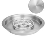 VEVOR 19 inch Round Drop-in Fire Pit Pan, Stainless Steel Fire Pit Burne... - $107.26
