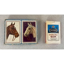 Potter&#39;s Extra Dry London Dry Gin And Vintage Horse Themed Playing Cards - $6.92