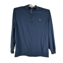Izod Saltwater Men&#39;s Soft Relaxed Classic LS Navy Henley Sweater Size XXL - £14.54 GBP