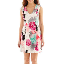 NWT Worthington Sleeveless V-Neck Flower Print Fit-n-Flare PRINCESS GRAC... - $49.99