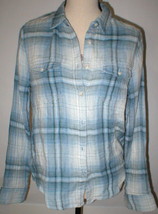 New $158 Womens Designer Joes Jeans Raelee XS Plaid Shirt Top Blue White... - £129.22 GBP