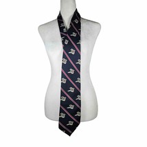 Mens Vintage JC Penny Tie Designer Collection Navy Red Birds - $8.14