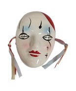 Mardi Gras Ceramic Mask About Face Glazed Hand Painted New Orleans Wall Art - £12.19 GBP