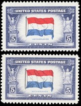 913a, VF NH - Reverse Printing of Flag Colors Error With Normal - Stuart Katz - $95.00