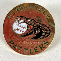 Vintage Bear Creek Rattlers Pinback Button Baseball Colorado LIttle League - $11.39