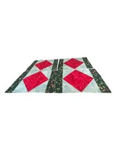 Handmade Set Of 4 Placemats Red Diamond Holly Berry Christmas Holiday St... - £18.67 GBP