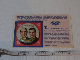 The Campaign of 1952 Stevenson Sparkman SUPER RARE go forward with card ... - £47.40 GBP