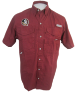 Columbia PFG Men shirt short sleeve p2p 23&quot; S Florida State Seminoles ma... - $27.71