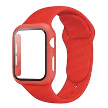 Glass case strap for apple watch band 44mm 40mm 45mm 41mm 38mm 42mm 44 mm silicone thumb200