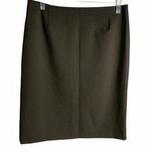 Tahari A Line Skirt Lined Zipper 10 Brown Lined Knee Length  - $23.17