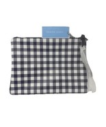 NWT Draper James Blue and White Checked Large Wristlet - $435.54 MXN