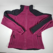 Columbia Sportwear Full Zip Up Purple Fleece Jacket Women&#39;s Size Large Y2K - £15.65 GBP