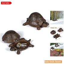 Outdoor Cast Iron Turtle Key Hider for Garden and Yard Decoration Bronze - $22.72