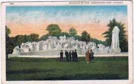 Illinois Postcard Chicago Fountain Of Time Washington Park - £2.31 GBP