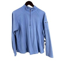 LL Bean Blue Fleece Quarter Zip Pullover Womens Large - £18.61 GBP