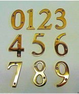 Solid Brass House Number 3&quot;x3/16&quot; (77x5mm) Thick Home/Front/Door/Gate/Fl... - £1.98 GBP+