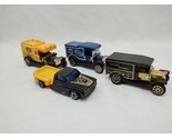 Lot Of (4) Unbranded Village Toy Cars Ice Cream Milk Load General Stores - £22.12 GBP