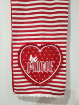 NICOLE MILLER VALENTINES RED HEART STRIPE TABLE RUNNER HOME DECOR 16 x 72" - $36.62