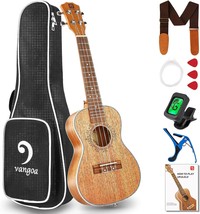 Vangoa&#39;S 23-Inch Concert Mahogany Bundle Ukulele For Adult Beginners - $64.92