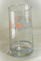 Apricot Grove Corelle Corning Glassware Tumbler Peach Flowers with Grey ... - $12.86