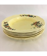 Homer Laughlin H N Yellow Floral Flowers Vtg USA Made 9 Soup Cereal Bowl... - £30.86 GBP