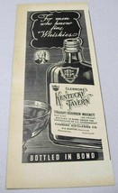 1937 Print Ad Glenmore&#39;s Kentucky Tavern Straight Bourbon Whiskey Bottle &amp; Glass - £10.59 GBP