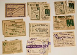 1950s Vintage Betty Crocker Silverware Coupons Lot x12 Queen Bess &amp; Children&#39;s - £11.73 GBP