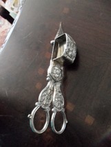 Antique Victorian Silver Plated Candlewick Snuffer and Trimmer very ornated - £44.28 GBP