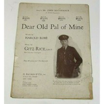 Dear Old Pal Of Mine Sheet Music 1918 Military Soldier WW1 Vintage - £6.99 GBP