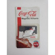 Vintage 1999 Coca-Cola Coke Polar Bear Skiing Magnet #51491 - £5.41 GBP