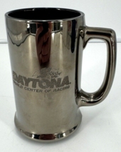 Vintage NASCAR Daytona International Speedway Smoked Glass Tankard Mug - $9.46