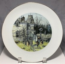 Frank M Hamilton vintage decorative 9 1/4&quot; porcelain plate Gone For The Summer - £5.89 GBP