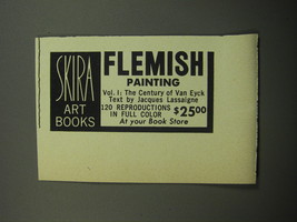1957 Skira Art Books Ad - Flemish Painting - £14.45 GBP