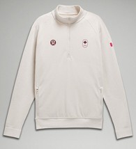 Lululemon Teamcanada Men’s Engineered Warmth Half Zip Ivory S-M-L-XL-XXL~NWT - £135.88 GBP