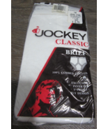 Vintage 1992 Jockey Classic Inverted Y-Front Fly Brief White Sz 42 USA NIP - $29.69