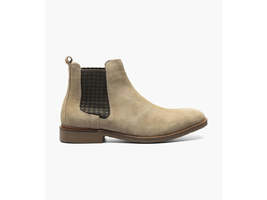 Men's Stacy Adams Gabriel Plain Toe Chelsea Boot Sand Suede Dressy 25625-269 image 3
