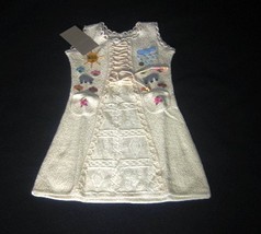 White embroidered dress for girls ,ecological Pima Cotton   - £34.52 GBP