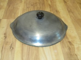 VINTAGE CAST ALUMINUM DUTCH OVEN LID 10 5/8&quot; DIAMETER INNER LIP 10&quot; WAGN... - £33.51 GBP