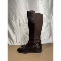 Liz Claiborne Tall Leather Knee High Riding Boots Stretch Calf Sz 6.5 M - £31.90 GBP