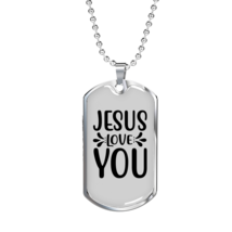 Jesus And You Christian Necklace Stainless Steel or 18k Gold Dog Tag 24&quot; Chain - £37.92 GBP+