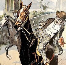 C.1900 German Magazine Cover Lithograph Victorian Meggendorfer #797 DWAA13 - $22.50