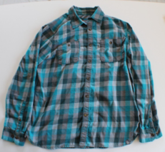North Face Plaid Button Down Mens Flannel Shirt Size L - $16.83