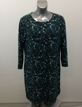 George Green Floral Dress Women’s Size XL  3/4 Sleeve Back Keyhole Polye... - £8.61 GBP